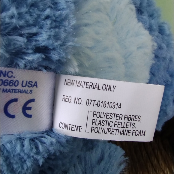 Aurora - Taddle Toes - 10" Toughie Lovey Triceratops blue dinosaur animal toy - Picture 9 of 13